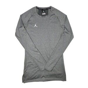 Mens Nike DriFit Breathe Air Jordan 23 Alpha Training Long Sleeve Medium Gray